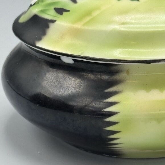 Prov SXE Germany Rd Porcelain Trinket Vanity Dish Handpainted Oriole Bird READ - Picture 12 of 13